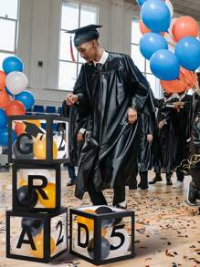 1 Set Class Of 2025 Photo Banner - Congrats Grad Perfect Graduation Decor Party Supplies Black - Multicolor - View 11