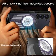 Case For Galaxy Z Fold 5/ Fold 6, Metal Radiator Design [Compatible With Magsafe] Back Cover With Foldable Stand, Camera Lens Protector Phone Cover For Galaxy Z Fold 6/Fold 5Gifts For Family, Friends, Kids, Birthday,Spring, Holiday, , Easter