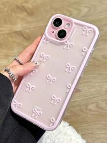 INS Style Full-Screen Bowknot Creative Light Luxury Full-Coverage Shockproof Phone Case - Purple Bowknot, Blue Bowknot, Pink Bowknot, Green Bowknot, Yellow Bowknot - Multiple Colors Available - Best Gift For New Year, Valentine's Day, And Other Holidays - Suitable Silicone Phone Case For Stylish Girls - Compatible With IPhone 16/15/15 Pro/15 Pro Max/14/13/12/11/Xs Max Series Phone Covers Waterproof Anti-Fall Scratch Resistant - Transparent Purple Edge Bow - View 10