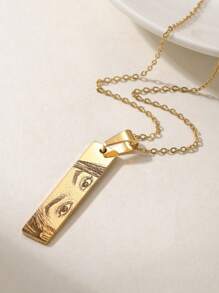 定制照片眼睛形状项链，不锈钢链激光雕刻眼睛照片项链，独特周年纪念珠宝礼物，个性化眼睛图案项链，时尚雕刻眼睛照片长方形吊坠，情人节、周年纪念日、生日、母亲节、父亲节礼物，银色，时尚，彩色，复古，男女皆宜，简约，休闲，定制，个性化，独特，送给他的理想礼物，送给她的理想礼物，女士珠宝 - 彩色 - 查看 14