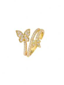 1/10 件不锈钢戒指套装镀层，镶嵌人造锆石、珍珠、绿松石、不对称几何、心形、花朵、星形设计、可调节开口，适合海滩、度假、情人节、情侣、朋友、礼物、女性日常佩戴、妈妈、母亲、母亲节、礼物