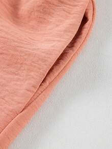 Acelitt Summer Women's Solid Color Square Neck Chest Cable Splicing Simple Casual Suspender Jumpsuit Shorts - Coral Pink - View 8