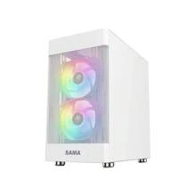 Sama ARGB-Q5-W White USB3.0 Tempered Glass Micro ATX Tower Gaming Computer Case - 1 - View 4