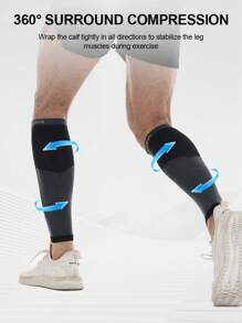 1 par de calcetines de compresión multifuncionales para pantorrillas para hombres y mujeres, para fitness, correr, maratones, baloncesto y fútbol - Multicolor - Ver 4