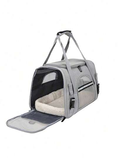 Transportadora Portátil Para Gatos - Transportadora Macia Para Gatos Para Gatos Médios E Cães Pequenos De Até 15 Libras, Bolsa De Transporte Para Animais De Estimação, Transportadora De Cachorros Para Viagens Aprovada Por Companhias Aéreas, Bolsa De Transporte Para Animais De Estimação, Mochila Transportadora Para Animais De Estimação
