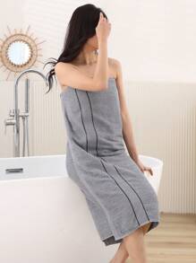 90*170cm Serviette de bain surdimensionnée et plus épaisse, absorbante. Décoration de salle de bain unisexe, décoration d'automne, retour à l'école. Serviettes de douche pour salon de beauté, hôtel, sport, essentiels de la maison, serviette, soins de la peau - Gris - Voir 9