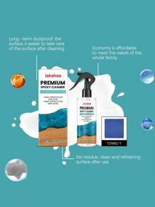 1 Pack Of 100ml Epoxy Resin Polish * 1pc Towel, Stain Cleaner, Stain Remover, Cleaning, Repairing Scratches, Polishing Surface Cleaning And Care Agent, Widely Used In Epoxy Resin Countertops, Car Resin Dashboards, Wood And Metal, Etc.