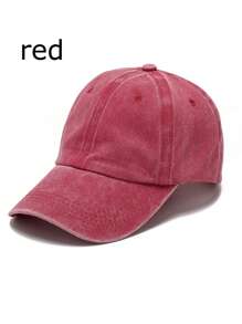 1 Custom Washed Hat With Soft And Interesting Patterns, Printed With Text Letters For Men And Women, Adjustable Baseball Cap, Fashionable And Casual Sun Hat, Valentine's Day Gift - Multicolor - View 2