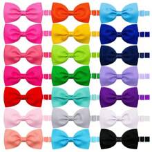 20/10pcs Adjustable Solid Color Bow Tie Pet Collar, Random Colors, Suitable For Chihuahua, Yorkshire Terrier, Pomeranian, Maltese, Schnauzer And Other Small Dogs, Christmas, Birthday, Holiday Decoration And Photography - Multicolor - View 5
