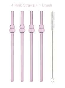 2 ống hút thủy tinh kèm 1 chổi cọ ống hút, ống hút tái sử dụng 8mm, ống hút hình quả bầu, ống hút quà tặng cho bạn bè và gia đình, hạnh phúc và giàu có - Hình quả bầu - Xem 8