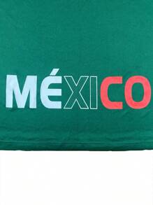 Mexico Men's Soccer Jersey Comfortable Breathable Futbol Match Leisure Team Sports Short Sleeve Top - màu xanh lá - Xem 4