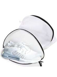 1pc Mesh Laundry Bag For Shoes & Sneaker, Travel Shoe Bag For Washing Machine, Shoe Laundry Bag With Zipper For Sneakers, Bra, Lingerie, Stocking, Multiple Protection For Travel And Home Use,Spring,Minimalist,Summer Tops