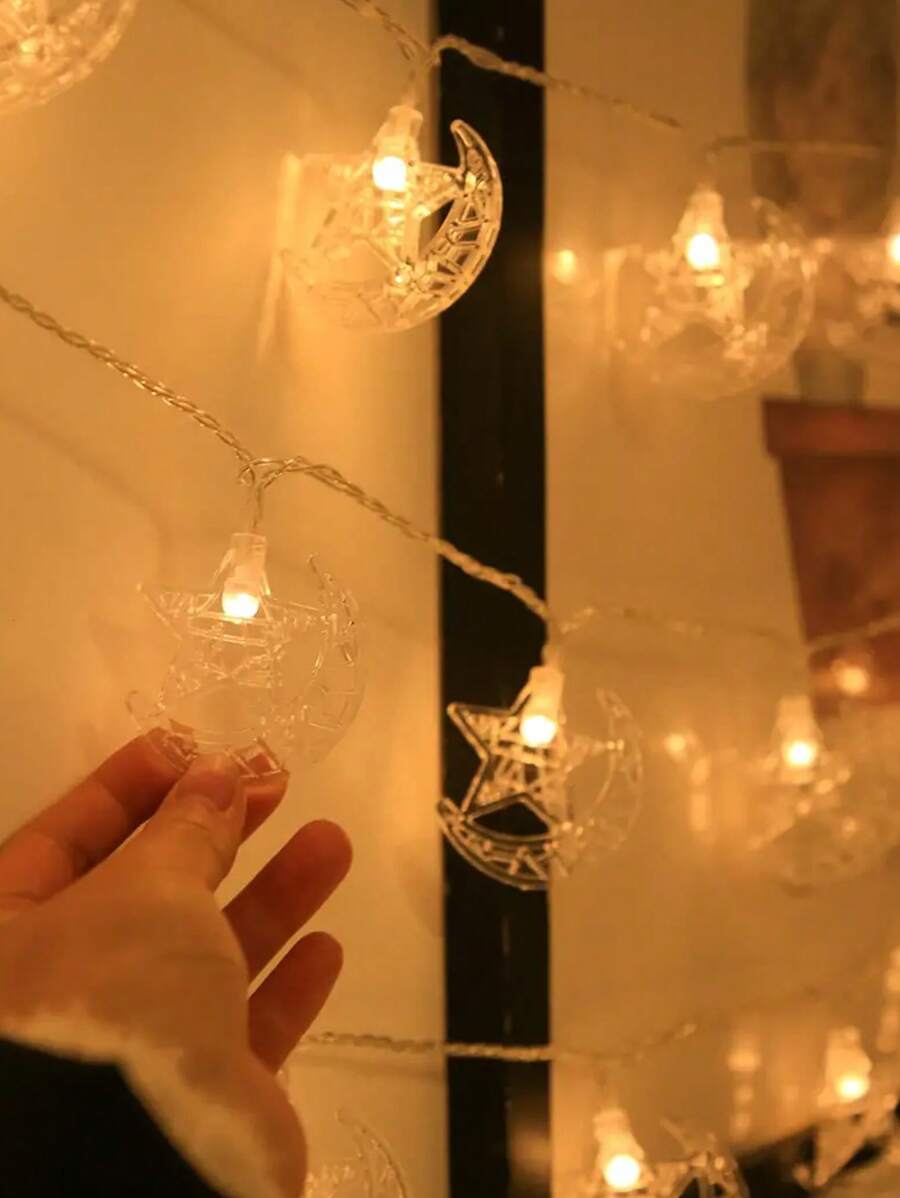 1pc 1.5m/3m Summer House Star Lights, Bedroom Decorative Lights, Party Atmosphere Decorations Battery Operated Model (Batteries Not Included)