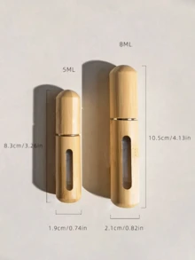 1pc Multi-Specification Bamboo And Wood Perfume Bottom Bottle Bamboo Shell Direct Charge Perfume Bottle Spray Bottle Perfume 5ml 8ml - Brown - View 10