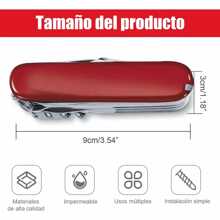 Navajas Multiherramienta De Acero Inoxidable Para Camping  17 EN 1 - Rojo - Ver 2