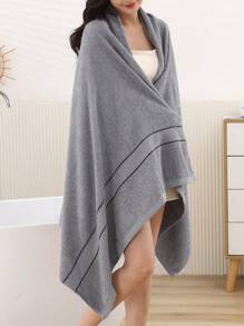 90*170cm Serviette de bain surdimensionnée et plus épaisse, absorbante. Décoration de salle de bain unisexe, décoration d'automne, retour à l'école. Serviettes de douche pour salon de beauté, hôtel, sport, essentiels de la maison, serviette, soins de la peau - Gris - Voir 1