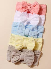 5 件套可爱糖果色婴儿头带，适合日常佩戴 - 彩色 - 查看 3