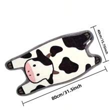 Cute Cow Bathroom Shower Rugs Funny Shaggy Accent Bedroom Rug Non-Slip Bath Rugs For Bathroom Machine Washable Shower Bath Mat Floor Carpet Home Bathroom Decor Outdoor Rug Door Mat Fall Decor Bathroom Accessories Back To School Entryway Decor - White - View 3
