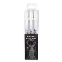 3 Stücke Gelly Roll Gel-Stifte Weiß Hervorhebungsmarker für Journaling Kunst Zeichnen klassische weiße Tinte sortiert Spitze fein mittel breit