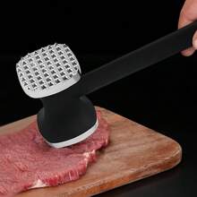 1PC Zinc Alloy Meat Tenderizer Double-Sided Meat Hammer, Steak Pork Chop Meat Hammer, Household Barbecue Marinated Meat Minced Meat Hammer Tendon Breaker, High Quality And Efficient, Multi-Functional Kitchen Tools