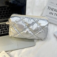 心形钻石图案化妆洗漱包，大容量文具收纳袋，男女通用旅行整理化妆包 - 彩色 - 查看 10