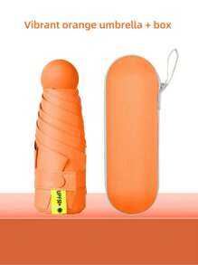1pc Anti-Sunny And Rainy Days, Portable With Coating And 6 Reinforced Ribs - Navy - View 11