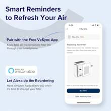 Vital 200S-P Smoke Remover Air Purifier Replacement, Supports HEPA Sleep Mode, 4-In-1 Filter, High-Efficiency Activated Carbon Filter, Vital 200S-RF-SR (LRF-V201-P-BUS), 1 Pack, Blue - Smoke Remover - View 5