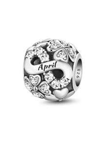 1 pieza de cuentas de trébol con piedras preciosas del zodiaco para hacer pulseras y brazaletes de mujer - Accesorio de joyería para hacer manualidades y combinar con atuendos diarios para chicas