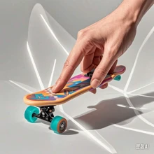 Finger Skateboard, alliage anti-stress et plastique, mini skateboard créatif, jouet de bureau, cadeau d'anniversaire, cadeau de Pâques, cadeau de vacances, cadeau parfait, cadeau