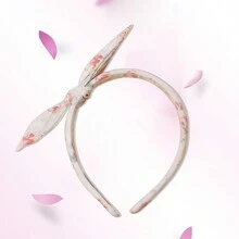 Diadema con orejas de conejo para niñas, lindas diademas de Pascua para niñas, accesorios para el cabello para fiestas de Pascua y vida diaria. - Rojo - Ver 8