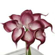 4/10/20 Piezas Flores Artificiales de Cala Lili, Flores de Cala Lili Realistas de Textura Simulada para Decoración del Hogar, Jardín, Oficina, Fiesta, Boda, Ramo, Centro de Mesa, Pascua - Multicolor - Ver 76