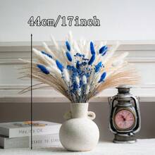 Decoraciones colgantes de estilo bohemio de ratán - Ramillete de flores secas de cola de conejo y phalaris, adecuado para decoración de boda, hogar y fiesta, arreglo floral DIY, decoración de habitación estética, sin plumas, sin electricidad requerida