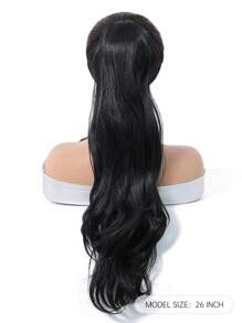 Long Curly Wavy Drawstring Ponytail Extensions Clip In Wavy Synthetic Hairpieces 26 Inch Black Ponytails Hair Piece Pony Tail Extension For Women