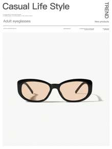 1 PC Women's Acrylic Casual Basic Cat Eye Fashion Eyewear For Holiday Outings, Clothing Accessories And Holiday Gifts For Summer Beach Vacation, Outdoor, Travel Preppy Style For Back To School