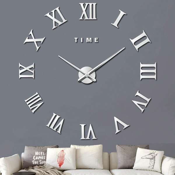 16 Inches/36 Inches/47 Inches Modern Design Large Wall Clock 3D/2D DIY Quartz Clocks Fashion Watches Acrylic Mirror Stickers Living Room Home Decor Horloge Mirror Numbers Stickers For Living Room Office Decorations Gift Room Decor Digital Clock Alarm Clock Bedroom Decor Dormitory Decor Back To School School Supplies