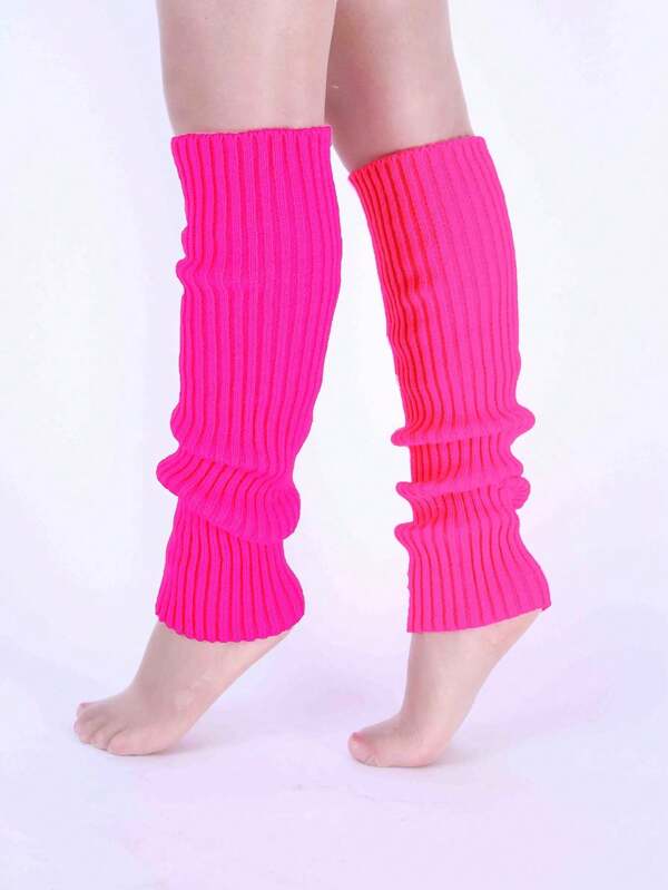 1 Pair Of Knitted Knitted Leg Warmers, Simple, Fashionable And Casual For Daily Use