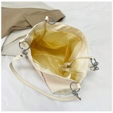 这款新颖、时尚、可爱的手提托特包和斜挎包是一款休闲、小众风格的大容量单肩包。 - 彩色 - 查看 12