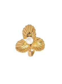 1/10 件不锈钢戒指套装镀层，镶嵌人造锆石、珍珠、绿松石、不对称几何、心形、花朵、星形设计、可调节开口，适合海滩、度假、情人节、情侣、朋友、礼物、女性日常佩戴、妈妈、母亲、母亲节、礼物