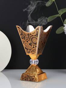 1个逼真金属铁艺极简主义香炉，中东四季通用室内空气净化香炉，适用于瑜伽室、按摩室、冥想室、头发和衣物、办公室和卧室，全年可用，配件，开斋节，开斋节用品，装饰，家具 - 彩色 - 查看 17