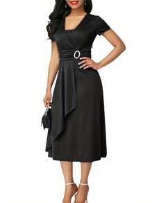 Plus Size Dresses - 黑色 - 查看 1