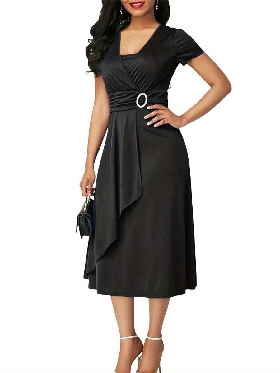 Plus Size Dresses - 黑色 - 查看 1