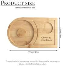 1pc Personalized Salt-Rimmed Bartender Tools, Wooden Cocktail Seasoning Tray-Laser Engraved Name-Suitable For Parties, Bars, Cocktail Receptions - Beige - View 10