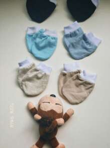 Kit 3 Pairs Of Baby Gloves For Newborns, Baby, Children, 100% Cotton, Own Production - 各種男孩顏色 - 查看 2