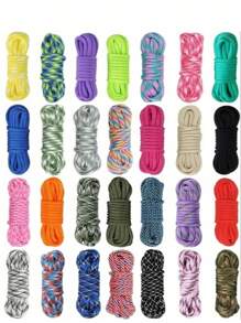 28pcs Multifunction Colorful DIY Paracord, Handmade Woven Rope, Bracelet Weaving, Craft Weaving
