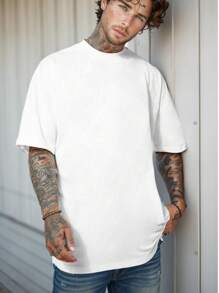 Kit 3 Oversized T-Shirts Streetwear Cotton Oversize Shirt Blouse 100% Cotton Street Fashion - Đen và trắng - Xem 4