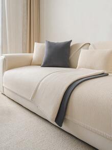 1 件简约提花天鹅绒四季通用防滑沙发套，宠物友好型防刮沙发保护套，适用于客厅、卧室和办公室。