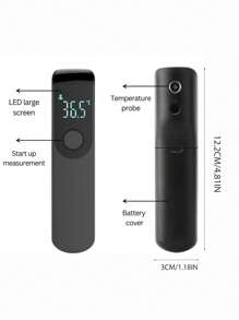 Mini termômetro de testa inglês, termômetro eletrônico portátil para uso externo e doméstico