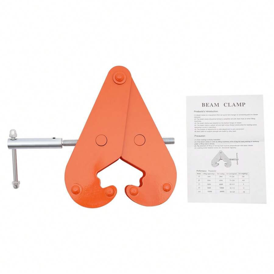 Adjustable Opening Clamp 3T Vertical Clamp, Lifting Clamp, - Orange - View 1