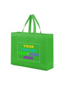 20pcs Customized Non-Woven Easter Gift Bags - Personalize With Your Text, Logo Or Imagery - Durable Blue Tote Bags For Jewelry & Accessories Packaging, School Supplies, Back To School, For Office, For School, For Classroom, For Teacher Gifts, For University, For Colleague, For Dorm Rooms, For Teacher, For Boys And Girls, For Teenagers, Junior High School Students, Middle School Students, High School Senior High School Students, College Students, University Students, Freshman, Sophomore, Underclassmen - Multicolor - View 2