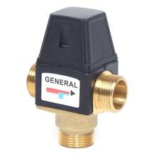 YUNRUX Cold/Hot Water Mixing Valve 3-Way DN20 Brass Valve Thermostatic Valve - Black - View 3